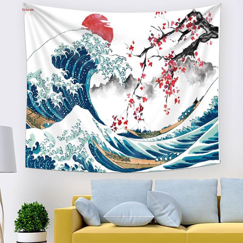 Гобелен «Волна Канагавы»: Декоративные настенные украшения и прикроватные салфетки