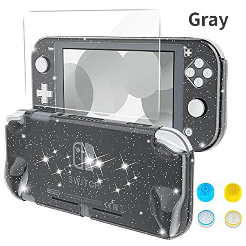 Съемный двухслойный защитный чехол для Nintendo Switch Lite с закаленной пленкой для экрана и 4 клавишами под большой палец