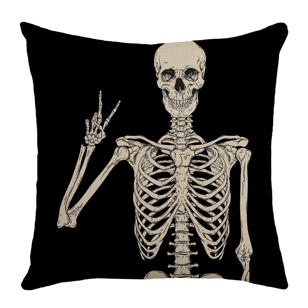 New Halloween Day of The Dead Pillowcase Skeleton Smiley Home Sofa Pillowcase