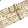 Bamboo Self Adhesive Wallpaper Birds Peel and Stick Wallpaper Vintage Removable Contact Paper for Cabinets Drawers Shelf Liners