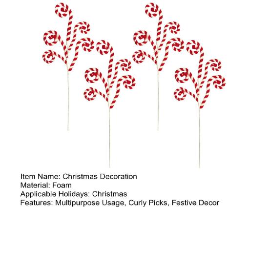 4 шт. конфетные палочки многофункциональные фигурные рождественские конфеты палочки украшения для рождественской елки