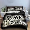 Punk Princess Crown Design Bedding Duvet Cover Set Duvet Cover Pillowcases  (1*Duvet Cover 2*Pillowcases, without duvet insert)