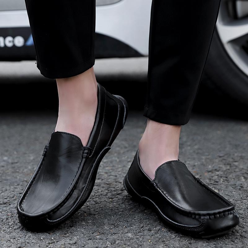 Men's Slip On Casual Leather Shoes Lightweight Loafers Moccasins Comfortable Driving Shoe
