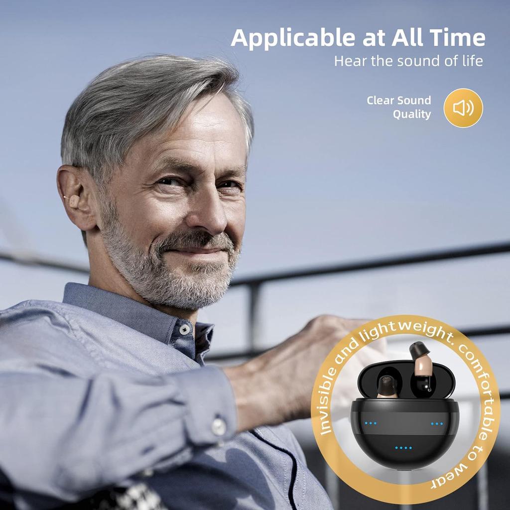 Portable, Discreet Digital Hearing Amplifiers With Volume Control And Rechargeable Hearing Aids For Seniors And Adults