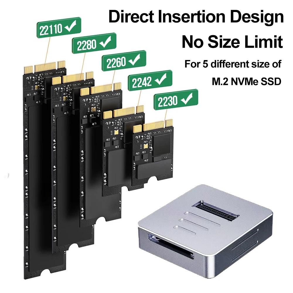 Док-станция M.2 NVMe Внешний корпус для SSD-накопителя Жесткого диска Картридер SD 2.0 Скорость онлайн чтения и записи 10G Корпус для SSD