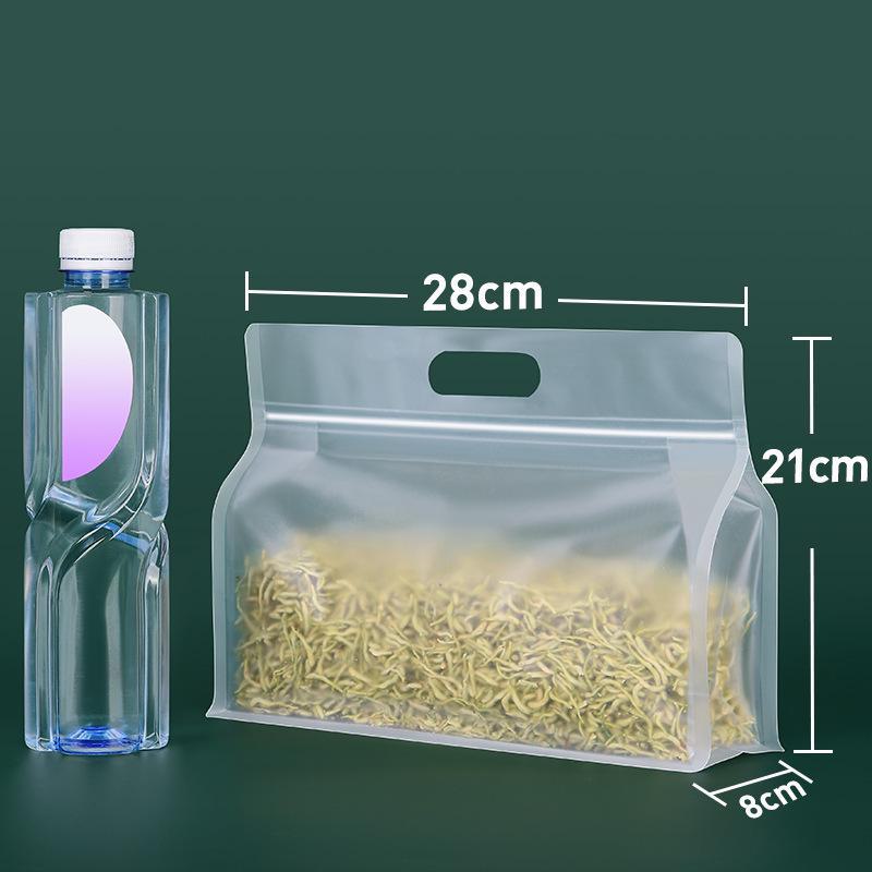Матовый прозрачный пакет для упаковки чая и еды с восьмисторонним запечатыванием, с пряжкой и самоподдерживающейся конструкцией