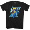 Черная футболка для взрослых Mega Man X и Zero