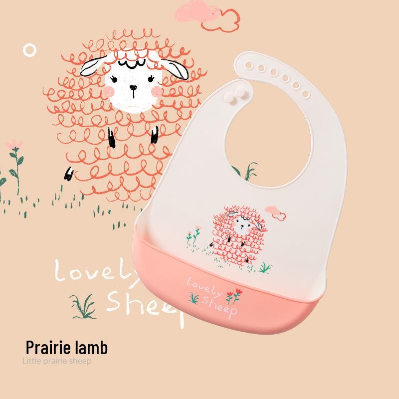 Водонепроницаемый силиконовый детский слюнявчик - Устойчивый к пятнам, Идеальный для детского сада и кормления