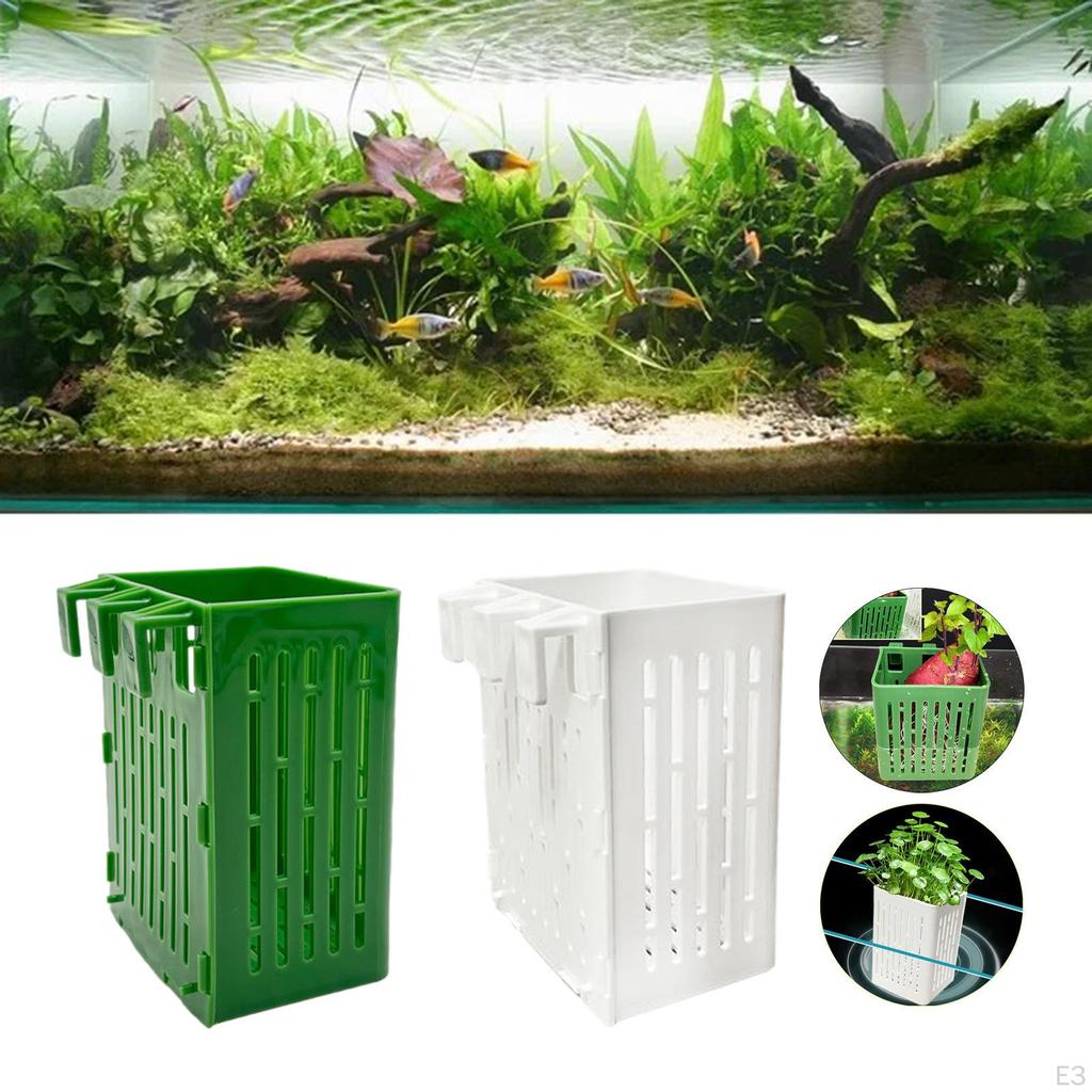 Aquarium Plant Holder Fishes Tank Hanging Planter for Aquascape Decoration