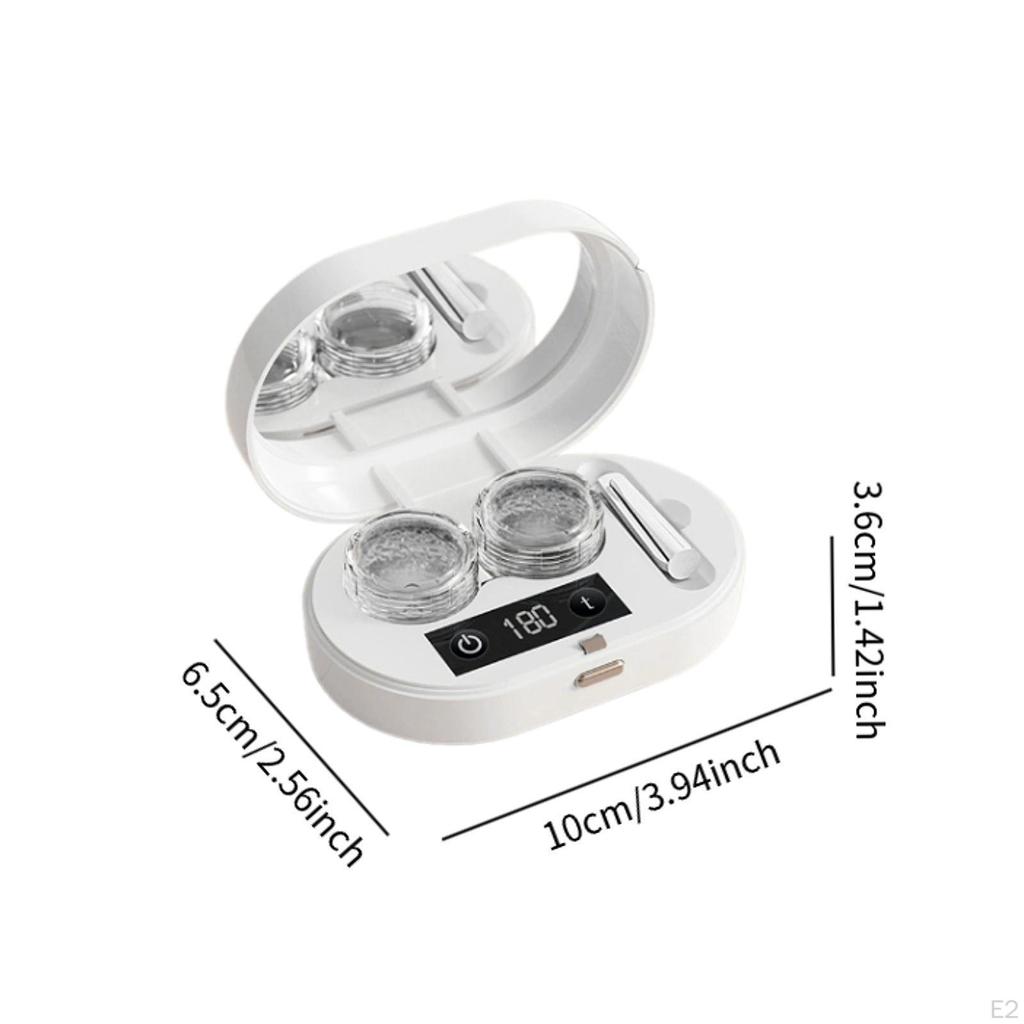 Ultrasonic Vibration Contact Lens Cleaning Tool for Travel Soft Hard Colored