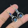 Natural Labradorite Gemstone Earrings Solid 925 Sterling Silver Handmade Earrings Jewelry Gift For Women And Girls E-468