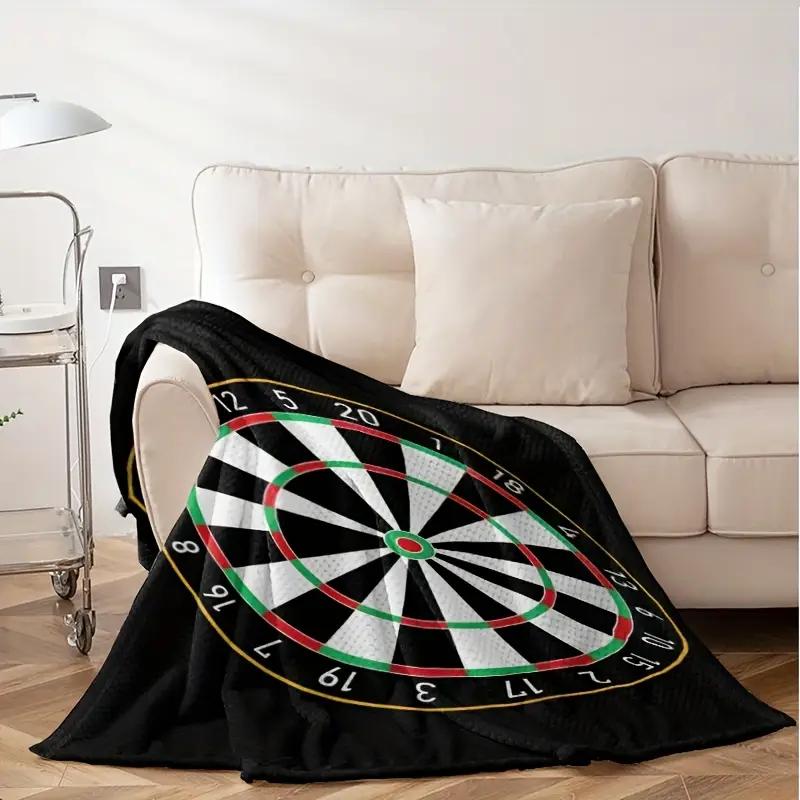 Dart Print - Lightweight flannel blanket, soft and warm, perfect for camping, picnics, travel, office, sofa, Christmas