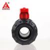 Taiwan PVC Double Union Ball Valve - Acid & Alkali Resistant with Handle