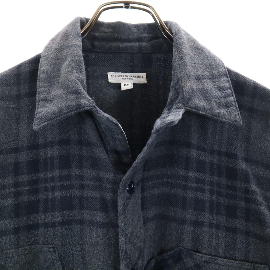 ENGINEERED GARMENTS Рубашка в клетку с длинным рукавом XS Серая Мужская Б/У