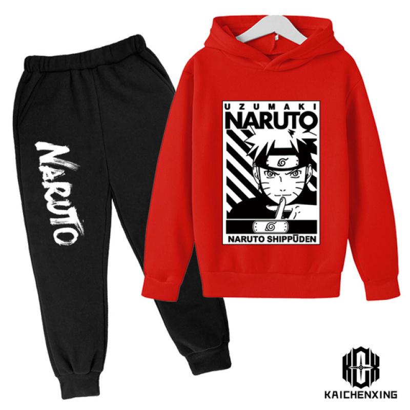Cartoon Children's Naruto Hoodie Cute Boy Suit Children's Sportswear Spring and Autumn Fashion Sweatshirt Baby Suit