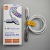 6A RGB цветной PD сверхбыстрый кабель для зарядки Type-C 3-в-1