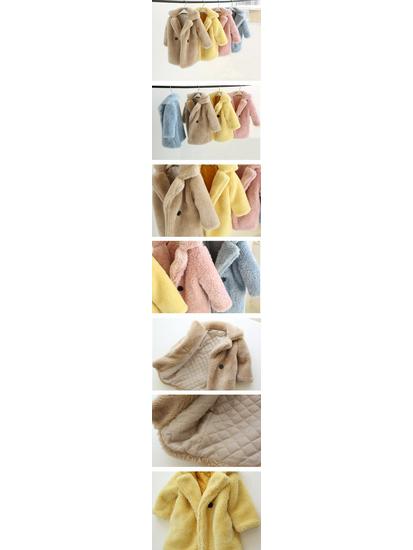 Новое осенне-зимнее пальто для девочек из искусственного меха и хлопка с флисом с частицами - для детей среднего и старшего возраста