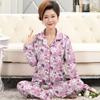 Роскошная высококачественная пижама с зелеными растениями и цветами, женский весенне-осенний комплект с длинными рукавами из имитации хлопка, большого размера, средней длины для дома