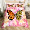Tie Dye Bedding Set Boho Psychedelic Duvet Cover for Kids Children Teens Adult Hippie Tie Dye Comforter Cover