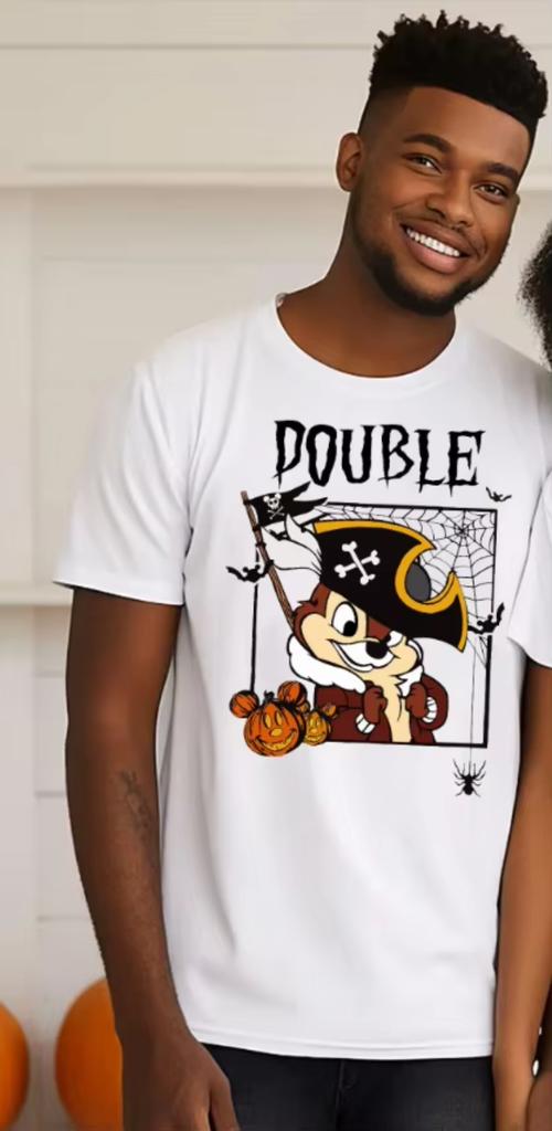 Chips and Dell Pirates Double Trouble Halloween   Birthday Party TShirt  land Trip Family Costume Shirt