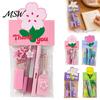 Student Homework Essentials Flower Stationery Set, Macaron Color Correction Tape And Smooth Portable for School Writing Gel Pens, Students Cute Set