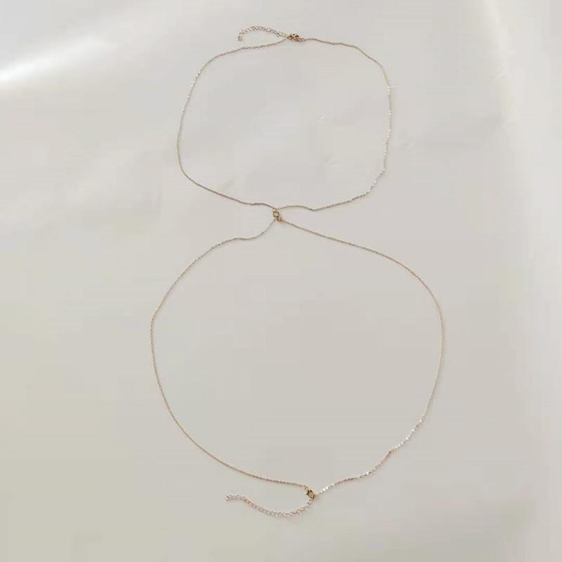 Пляжный стиль Цепочка на талию для женщин Модная простая со стразами и цирконом Женская сексуальная бикини-аксессуар Цепочка для тела