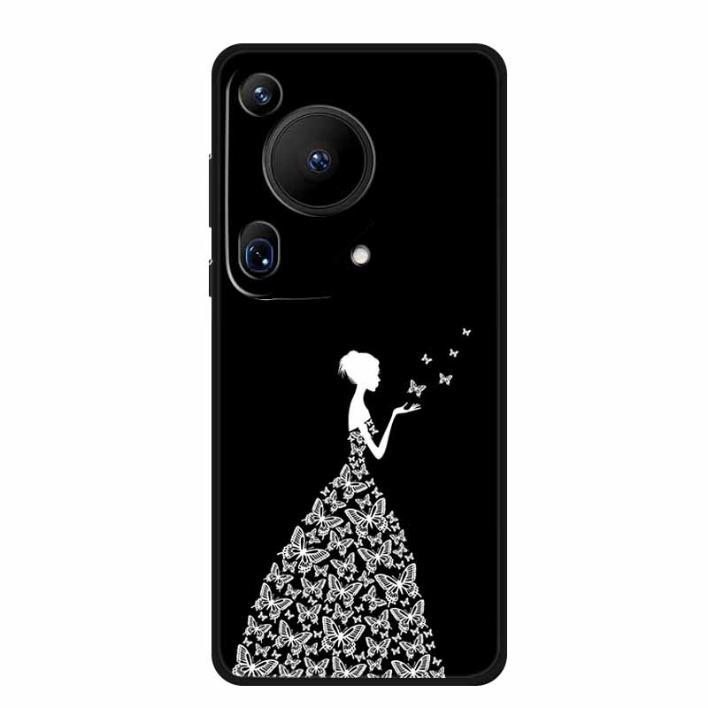 For Huawei Pura 70 Ultra Case 70Ultra Black Silicone Soft Back Cover Case For Huawei Pura 70 Ultra Phone Case Cover Pura70 Ultra