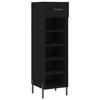 VidaXL Shoe Cabinet Black 30x35x105 Cm Engineered Wood 829685