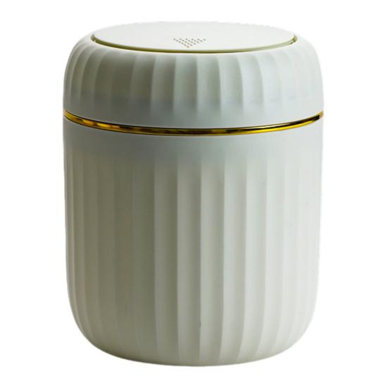 Desktop Trash Can with Press-Type Lid Large Capacity Easy To Clean Non-Slip Design Compact Size Garbage Bin