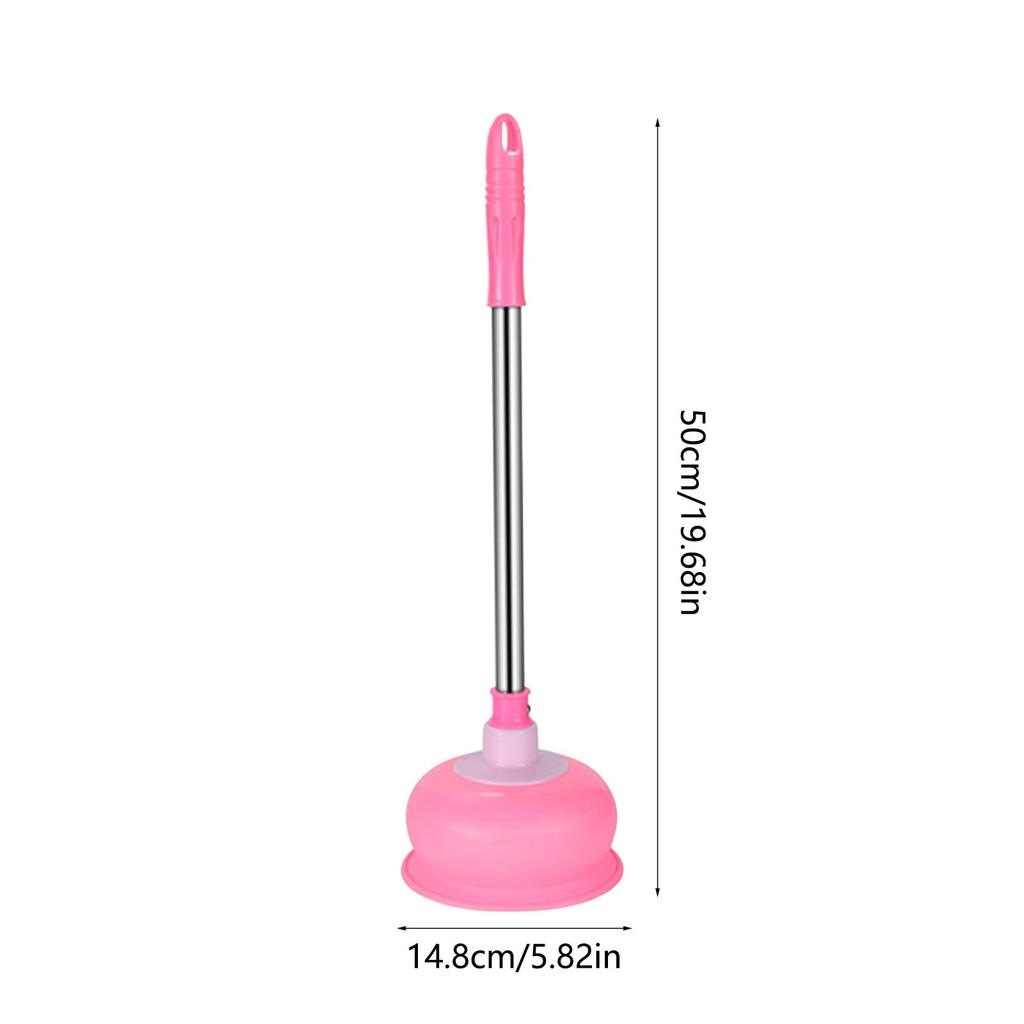 Powerful toilet dredger bathroom cleaning tool 14.8x50cm pink