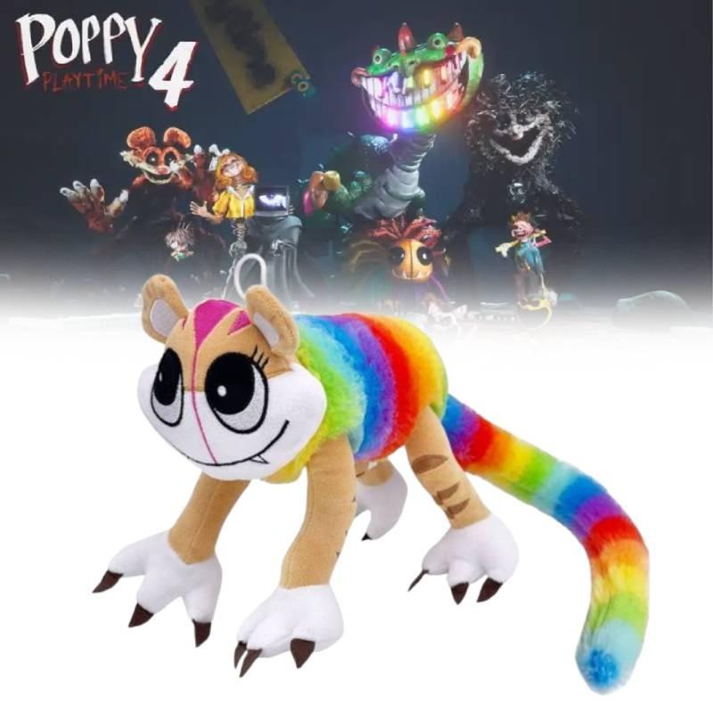 Игровое время Глава Поппи 4 Радужный длиннохвостый кот Плюшевая игрушка Мягкая кукла-подарок