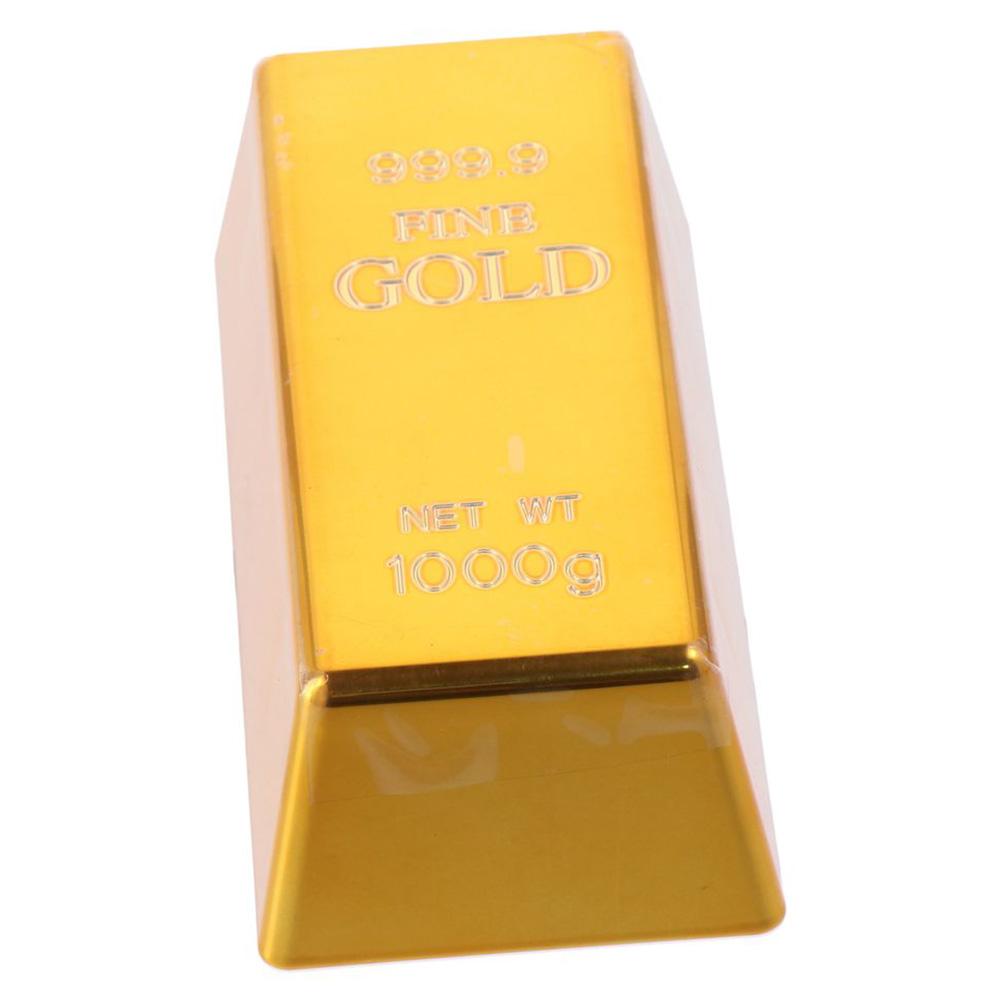 Yellow Fake Gold Bar Durable Props Home Gold brick props