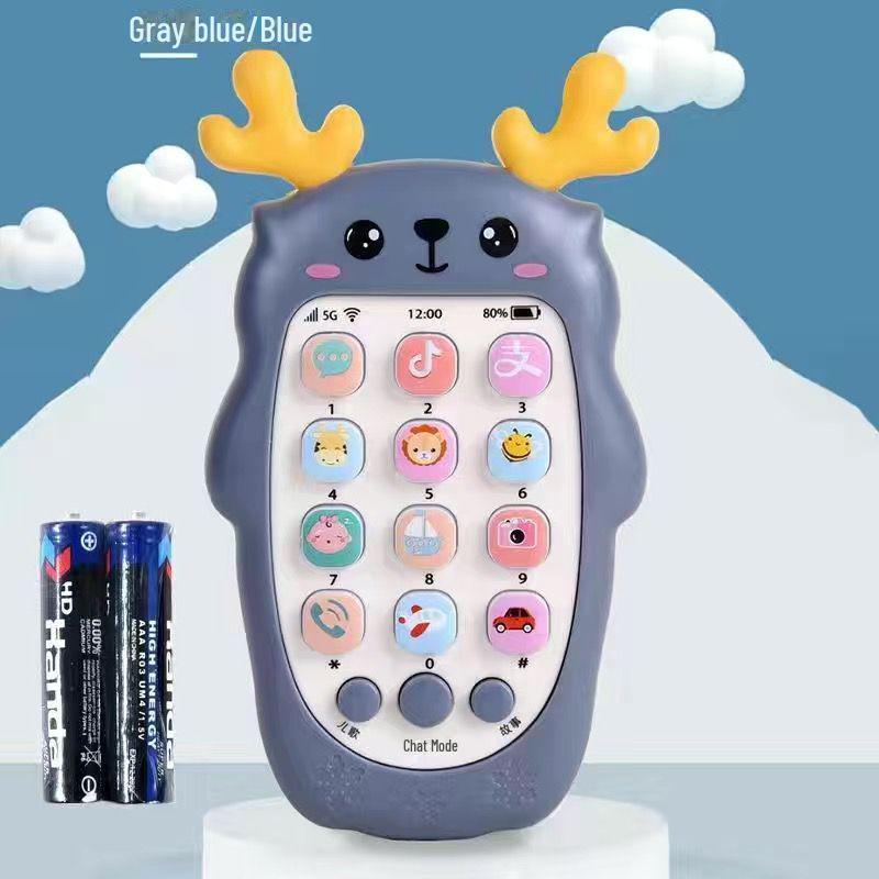 Перезаряжаемая развивающая музыкальная игрушка-телефон для девочек и мальчиков, жевательный дизайн, для возраста 0-3 года