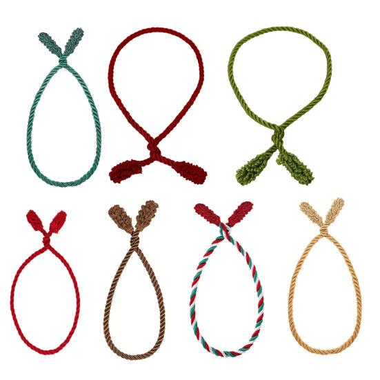 12Pcs Christmas Garland Ties 20 Inches Reusable Flexible Wreath Hanging Ropes Wreath Twist Tie for Banister Railings Stairs Trees Holiday Decoration