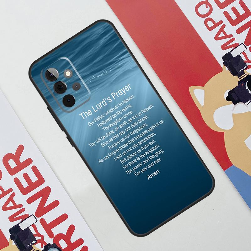 Christianity Lord Prayer Case For Samsung Galaxy A52 A32 A12 A56 A36 A16 A13 A23 A33 A53 A54 A34 A14 A15 A35 A55 A17