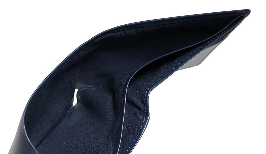 Кошелек-бифолд из телячьей кожи CYPRI, с отделениями для карт и купюр, Сделано в Японии, Подарок на День отца, Подарок на день рождения, Подарок парню, Темно-синий, 4412(05)