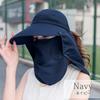 Sun UV Sun Wide Sun Hat209 [Teddy] Women's Visor, Protection, UPF50+, Protection, Brim, Hat, Cap, Spring, Summer, Autumn, (Navy)