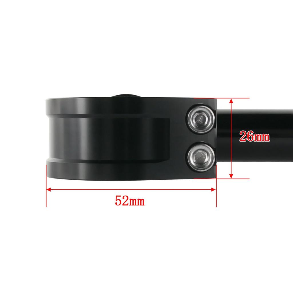 Adjustable Angle 37mm Separate Low Universal Fit for Motorcycles 37 37-Piece Handlebars, Type, 22.2mm, Black,