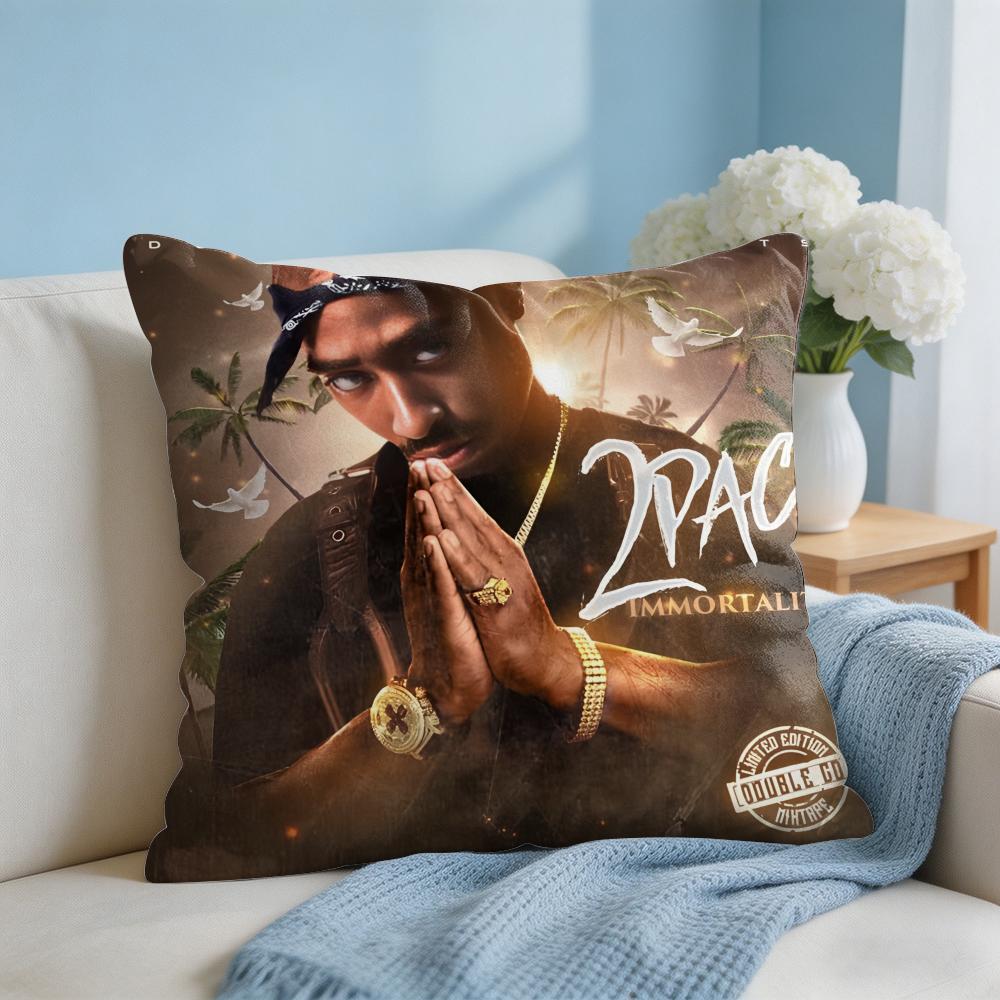 Крутой TTupac Pac SShakur Чехол-подушка Квадратная подушка Спальня Диван Отдых Комфорт Гостиная Домашний Декор X