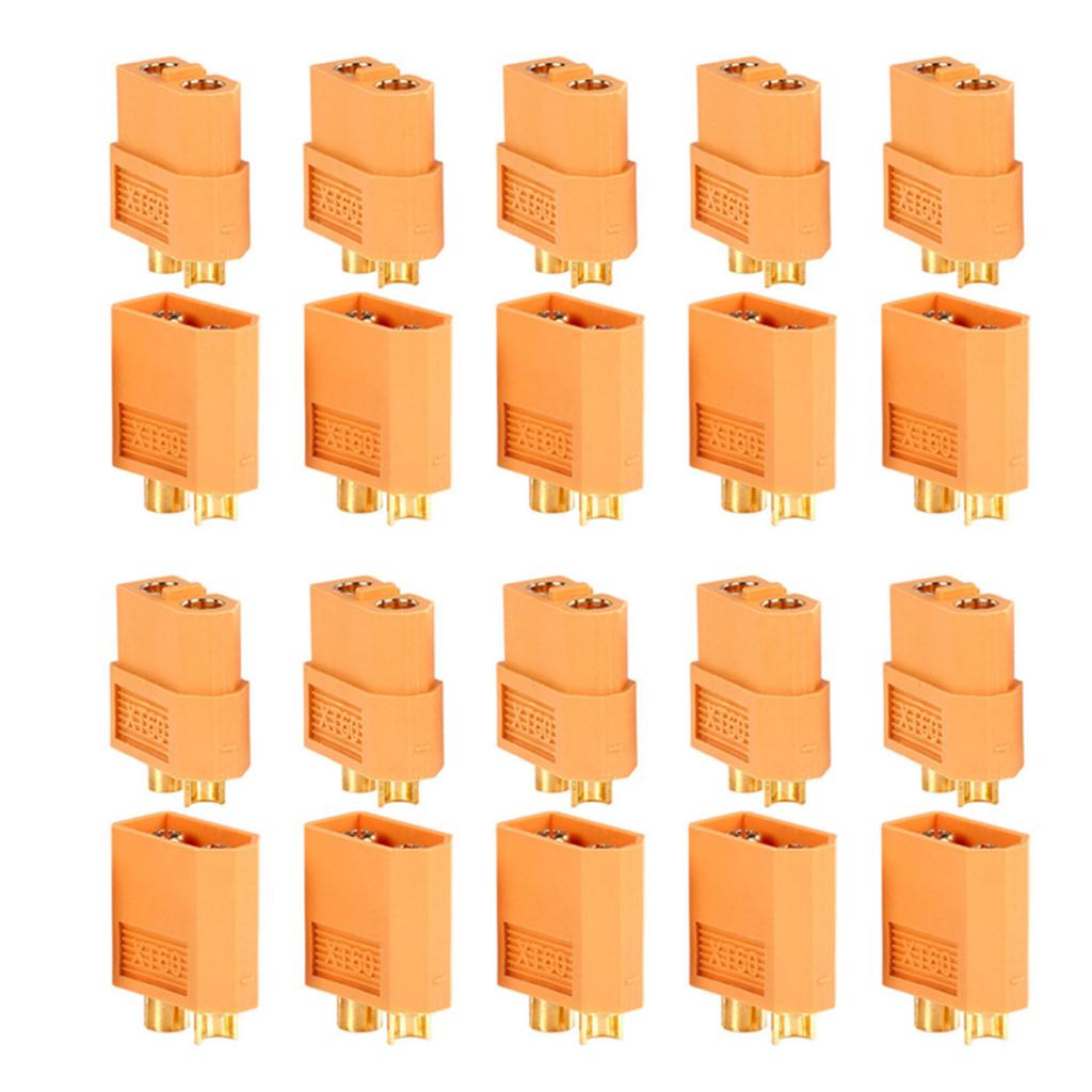 10Pair Amass XT60 XT-60 Male Female Bullet Connectors Plugs For RC Cable Wire Helicopter Lipo Battery Quad Drone Plane ESC