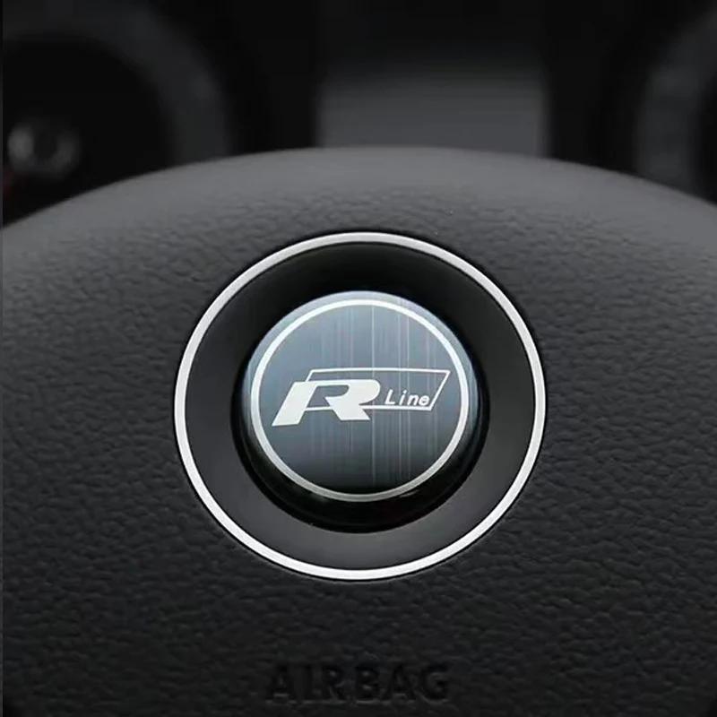 Для автомобиля VW Руль Автомобильный Значок Наклейка Аксессуары Для Volkswagen R-line GTI R Polo Golf 7 8 Touareg Passat Tiguan Jett