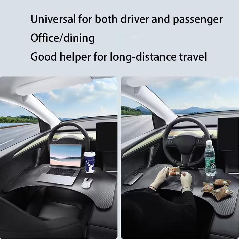 For Tesla Model 3 Y YL Juniper 2026 Car Steering Wheel Dining Table Foldable Travel Work Camping Laptop Office Table Tray Holder