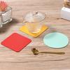 Обеденный стол Подставка для столовых приборов Яркий цвет Износостойкий нескользящий дизайн Круглый квадратный коврик для чашки Коврик для кружки