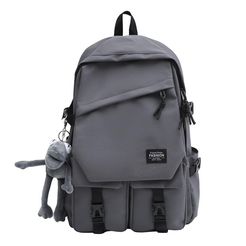 Женский рюкзак в стиле кампуса, однотонный мужской рюкзак, студенческий школьный рюкзак большой емкости