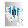 Argentina 2024/25 New Season Lionel Messi Kids Jersey (jersey-shorts, Socks-bracelet) Set Of 4