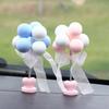 Car Ornaments Nodding Balloon Car Dashboard Decor Spring Shaking Head Toys Bobblehead Car Decoration Accessories