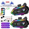 1pc Bluetooth 5.3 Helmet Headphone RGB Colorful Mixing Motorbike Earphone  For 2 Riders