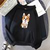 Milk Tea Cup Corgi Fashion Унисекс Толстовки Весна Осень Мужские Повседневные Толстовки Толстовки Студенческие Базовые Толстовки Свитшоты Топы