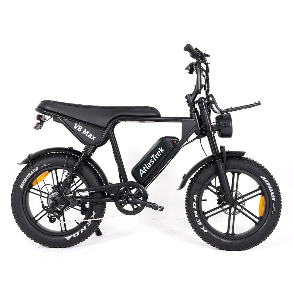 ATLASTREK V8 MAX Full Suspension Electric Bike with 48V 15AH Battery,Shimano 7-Speed