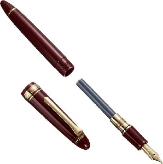 Sailor Profit Casual Fountain Pen Gold Trim Red Zoom (Z) Nib 11-0570-730 with Converter